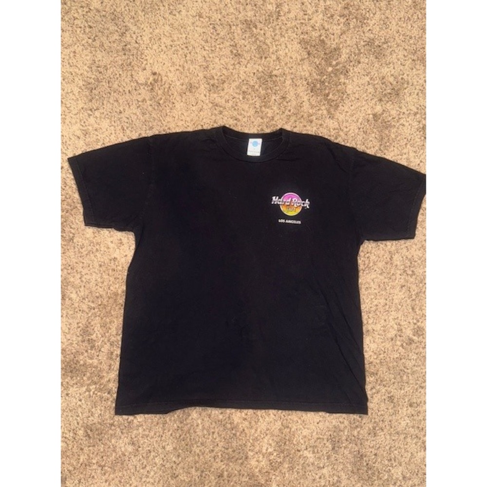 Hard Rock Cafe Los Angeles Black T Shirt PAC SUN Large‎ Graphic Tee